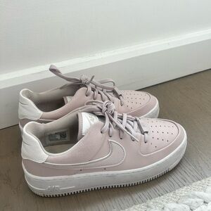 Nike Women's Pink and White Sneakers